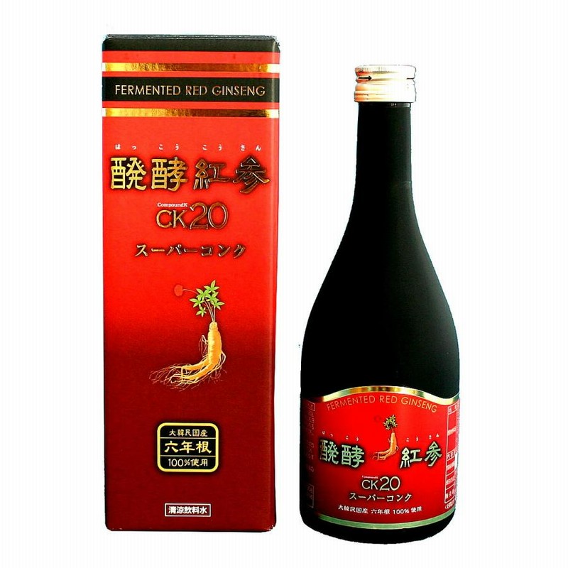 高麗人参 ドリンク 醗酵紅参 CK20 スーパーコンク ナチュラルケア 6年根発酵紅参 500ml | LINEショッピング