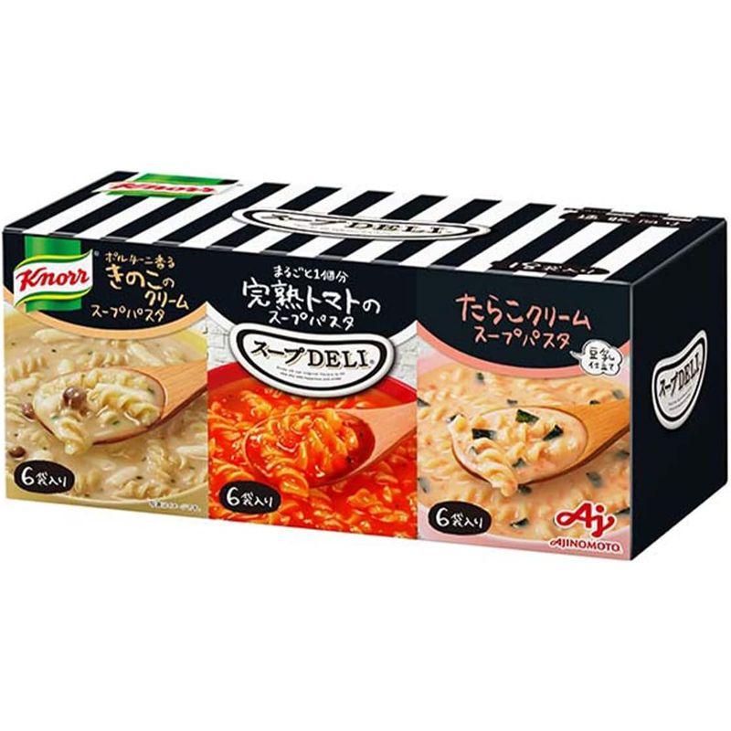 味の素 クノール スープ DELI バラエティボックス 18袋入 トマト きのこ たらこ (カップスープ スープ パスタ 食品 まとめ買い)