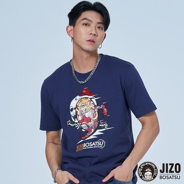 地藏小王 BLUE WAY – 地藏惡搞跑跑骷髏短TEE(藍)