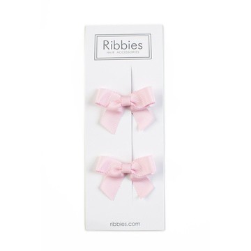英國Ribbies 經典蝴蝶結2入組-淺粉