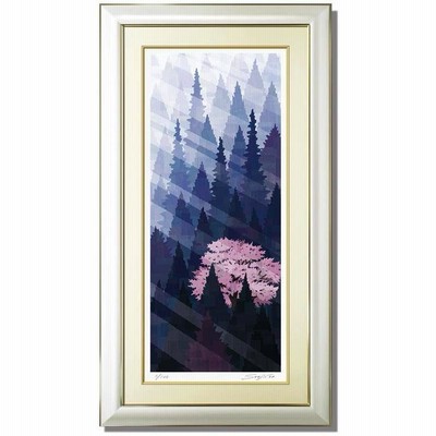 絵画 桜 和風 壁掛け インテリア 版画 風景画 玄関 おしゃれ/絵画 一本桜/画家 藤谷壮仁郎 Soujirou Art