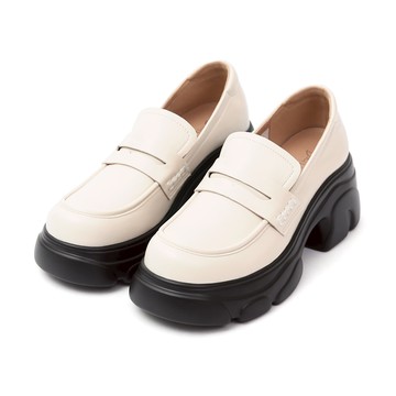 D+AF 簡約隨性輕量鋸齒增高底樂福鞋