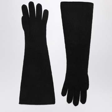 Black cashmere gloves