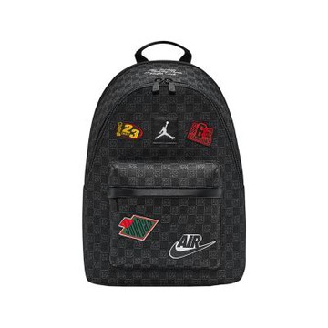 Nike 後背包 Jordan Monogram 13吋筆電包 黑 滿版 書包 JD2543010AD-001