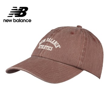 [New Balance]刺繡NB斜紋布棒球帽_中性_棕色_LAH43014ROK
