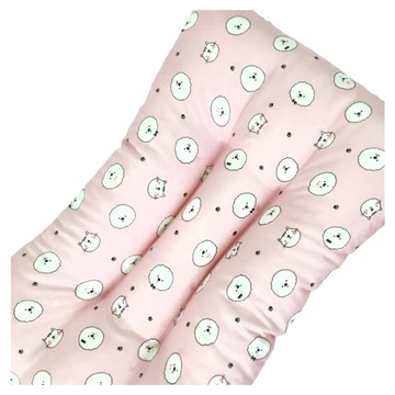 Jeiyuni 人造絲 兒童枕頭  47 x 32 x 8cm  粉底貓狗款