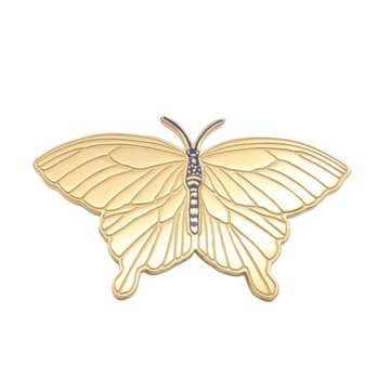 HERMES 愛馬仕 金色 金屬 Papillon Twilly 絲巾環 【二手名牌BRAND OFF】