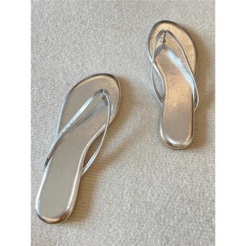 羊皮版~真皮夾趾人字拖女夏季外穿時尚海邊沙灘鞋防滑平底涼拖鞋