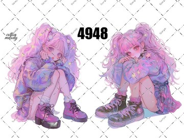 original sticker no.4948 人物貼紙 原創貼紙 原創人物貼紙 裝飾貼紙 cotton melody