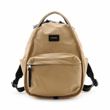 FIRANO-防水輕量尼龍橢圓型後背包(卡其褐)
