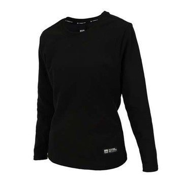 FIRESTAR 女彈性保暖長袖圓領T恤-長T 休閒 慢跑 路跑