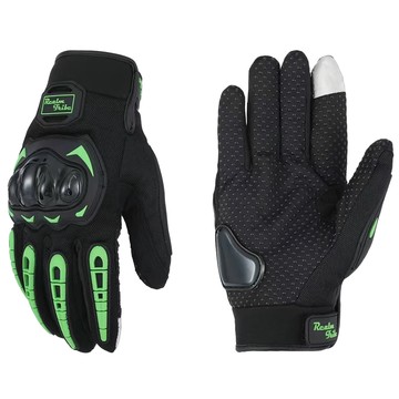 帶觸控摩托車手套 rt-a1觸屏 xl綠色  1入