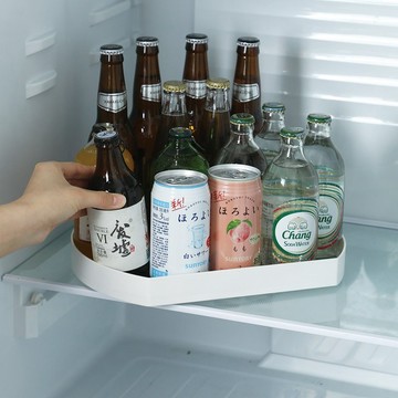 日本霜山 360度旋轉式多功能調味料/瓶罐收納架-半圓款