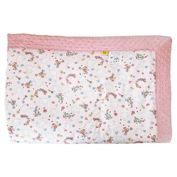 bebehome 居家生活 柔軟親膚顆粒安撫毯 加厚款  110 x 150cm  粉花兔兔