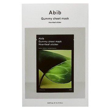 Abib 阿彼芙 台灣公司貨 口香糖面膜 魚腥草 控油淨膚 27ml  10片  1盒