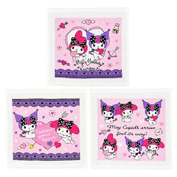 日本丸真 三麗鷗 純棉洗臉巾三入組 淘氣邱比特