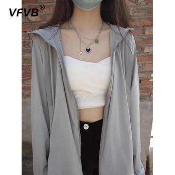 (免運)冰絲防曬衣女款2024夏季新款透氣涼感輕薄外套戶外遮陽寬松防曬服