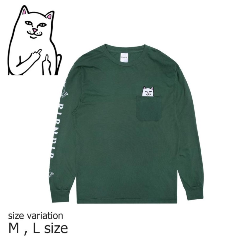 RIPNDIP Lord Nermal Pocket Ls OLIVE リップン ディップ ロング