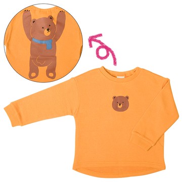 akachan honpo - 長袖休閒上衣-動物-黃色