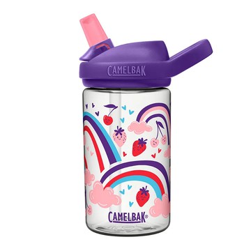 《CamelBak》400ml eddy+ kids兒童吸管運動水瓶RENEW  草莓彩虹