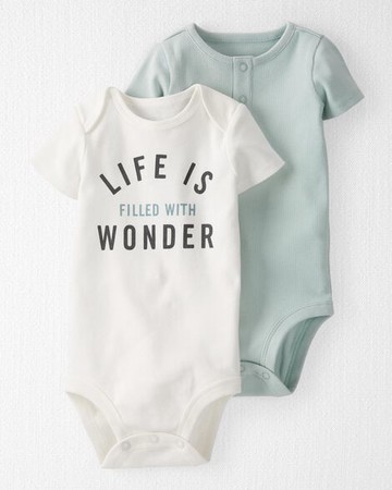 2-Pack Organic Cotton Wonderful Life Bodysuits