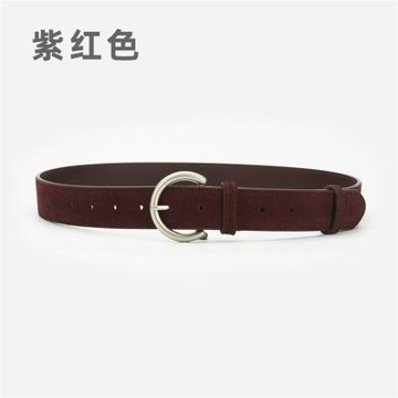 MoonDy 針扣腰帶 麂皮皮袋 皮帶 紅色皮帶 腰帶 洋裝腰帶 女生皮帶 高級感 波希米