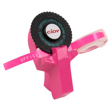 手動標籤機  塑膠材質  中製  粉紅色  1個