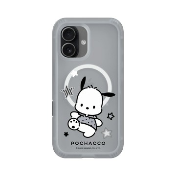 iPhone 17 AirX 流變灰 - 三麗鷗-帕恰狗 Pochacco - 簡約黑灰白