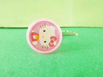 【震撼精品百貨】Hello Kitty 凱蒂貓~扣書籤-粉桃點側坐
