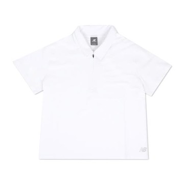 New Balance NB Polo衫 Seersucker Tournament 女款 白 短袖 上衣 泡泡紗 寬鬆 快乾 WT51404WT