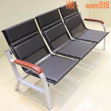 【店長推薦】办公室沙发三人位排椅等候椅小型会客商务接待铁架出租屋茶几组合