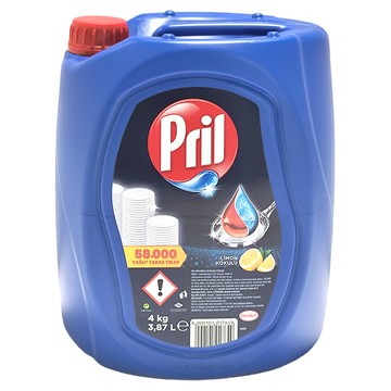 Pril 淨麗 濃縮高效能洗碗精大容量 檸檬  4kg  3.868L  1瓶