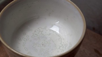 手做直條刻紋小碗