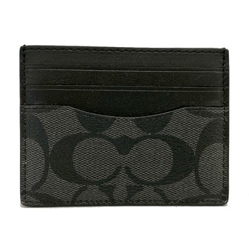 【COACH】C LOGO信用卡夾名片夾(黑灰)