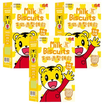 KYODA 京田製菓 韓國 巧虎造型餅乾 12個月以上適用  牛奶口味  90g  3盒