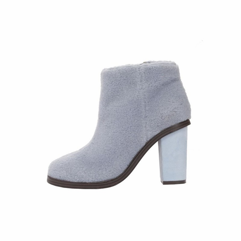 Mercuryduo フェイクファーショートブーツ アイスブルー 通販 Lineポイント最大get Lineショッピング