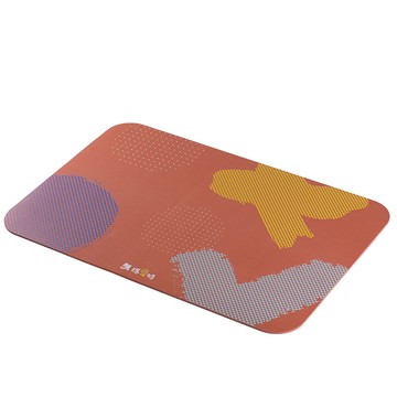 【怪獸】瑪思特 30秒瞬吸 軟式珪藻土吸水地墊 噗噗風 (60x40cm) -橘色