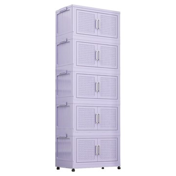 ONE HOUSE 阪藤加深款折疊收納櫃 250L OH-R122-A5604  57cm  5層  實色 + 藤紫霧