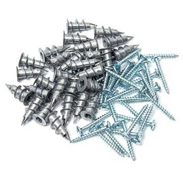 ZioBiz 自攻石膏板錨栓 30個 + 十字螺絲 30個 套組  1組  穿孔錨栓 (14 x 28 mm)、橫樑 (9.6 x 36 mm)