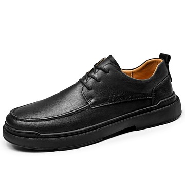 大友SAZSW074休閒皮鞋男2024新款商務英倫男鞋真皮復古低幫馬丁鞋男潮