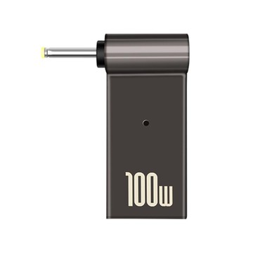 Kamera 2.5*0.7mm Type-C母座 轉DC公頭 筆電PD誘騙 彎頭轉接頭 100W/20V/5A 電源