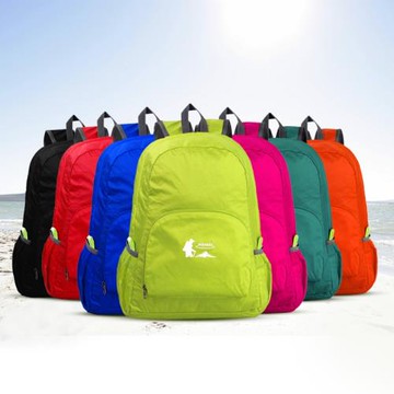 新款可折疊雙肩背包輕便戶外防水旅行包男女學生大容量休閑皮膚包