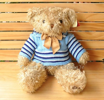 超可愛 40cm 經典黃金絨毛穿衣小熊 男生 《 送禮/收藏都適合 》Zakka'fe