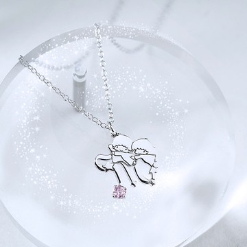 【客製化禮物】KikiLala星座系列-雙子星天蠍座誕生石純銀項鍊