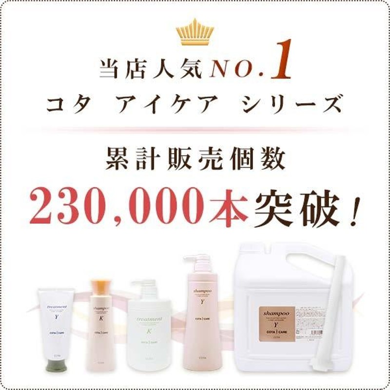 コタ アイケア シャンプー 800ml 1個+トリートメント 1000g 1個 計2個