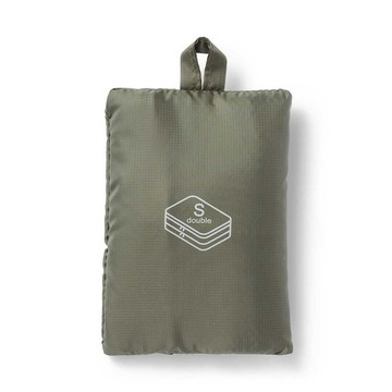 MUJI 聚酯纖維可折疊分類收納袋/雙層/卡其/S卡其/約20×26×10cm/雙層/S