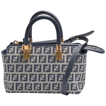 FENDI 經典By The Way FF帆布手提/斜背包(小-藍色)