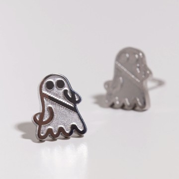 [快速出貨]【vacanza 飾品】龐克鬼・純鋼耳環