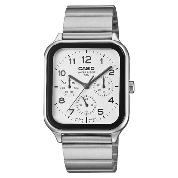 CASIO 卡西歐 MTP-M306D-7AV 經典設計 三眼 日期顯示 時尚風格腕錶 白面 34mm｜樂天全館特惠中★指定刷卡回饋10%