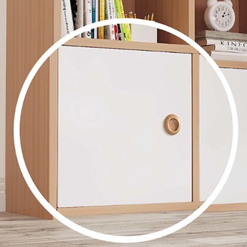 【樂樂】好好Q書架 木質兒童儲物單元格書櫃 單購櫃門(實木落地書架 自由組合 多格收納)單購櫃門